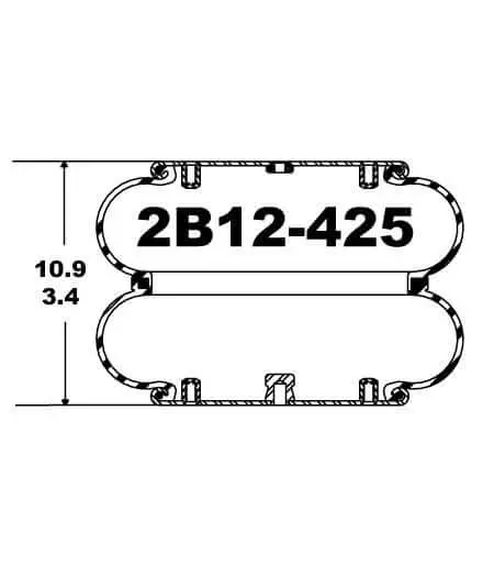 Goodyear Air Spring Air Bag Bellow 2B12-425